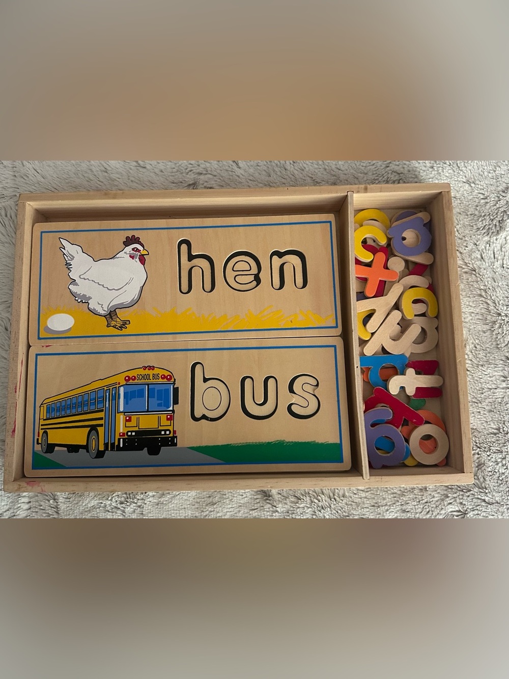 Melissa & Doug Educational Learning See and Spell Wooden Word Puzzles